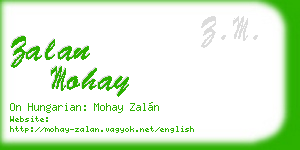 zalan mohay business card